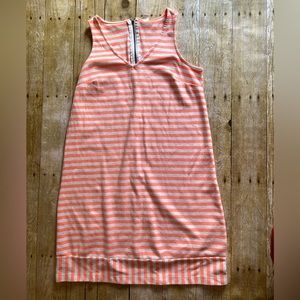 Old Navy , orange & white tank top knee length dress. small